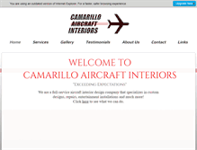 Tablet Screenshot of camarilloaircraftinteriors.com